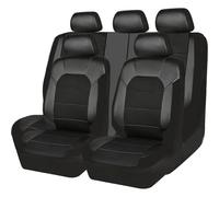 ForGue Pelle Set Coprisedili Protezioni per Mercedes Benz Classe C C180 W204/C220 W204 Panno Rete Confortevole Traspirante Pelle Completo Interno Accessori, Black Style