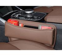 ForGue Scatola portaoggetti per Audi A4 A5 A6 Q2 Q3 Q5 Q5 Q8 Seggiolino Auto Riempimento Gap Seggiolino Auto Gap Portaoggetti Sedile Auto Accessori, Brown Style