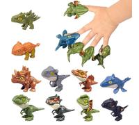Forhandy Dinosauro Giocattoli 10 Pezzi Dino Morso Dito Set Piccoli Dinosauri Figurine Interattive Bambini Festa Regalo per Bambini
