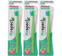 Forhans Respect Spazzolino Ecologico 0,20 Setole Medie 3x1 St