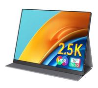 ForHelp 2k Portable Monitor 16inch 2560X1600 USB C Laptop Monitor HDMI Computer Display HDR IPS Gaming Screen w/Smart Cover & Dual Speakers, Travel Monitor for PC Mac Phone Xbox PS5 Switch Laptop