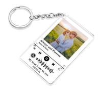 FORHISHER Portachiavi Spotify Personalizzato con Foto Portachiavi Canzone Spotify Portachiavi Coppia San Valentino