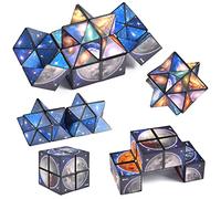 Forhome Cubo Magico 2 in 1, Magic Star Cube, Magic 3D Puzzle Cubes, Puzzle Cube Giocattolo, per Bambini Adulti, Gioco Educativo