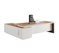 Fori di ventilazione per la dissipazione del calore da tavolo più larghi e spessi Doppi armadi portaoggetti Scrivania a forma di L Tavole di alta qualità Cassetti con chiusura meccanica Scrivanie da u