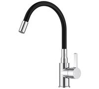 FORIOUS Flessibile Rubinetto Lavello Cucina, Miscelatore Cucina Acciaio Inox Miscelatore Monocomando Rotabile a 360°, Cromo Lucido