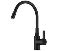 FORIOUS Flessibile Rubinetto Lavello Cucina Nero, Miscelatore Cucina Acciaio Inox Miscelatore Monocomando Rotabile a 360°