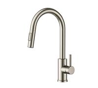 FORIOUS Rubinetto Lavello Cucina, Miscelatore Cucina con Doccetta Estraibile, Acciaio Inox Ad Alta Pressione Orientabile a 360°Monocomando