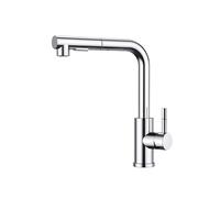 FORIOUS Rubinetto Lavello Cucina, Miscelatore Cucina con Doccetta Estraibile Acciaio Inox Ad Alta Pressione Orientabile a 360°, Cromo Lucido