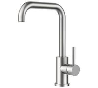 FORIOUS Rubinetto Lavello Cucina, Miscelatore Cucina Girevole a 360°, Forma di L Monocomando Acciaio Inox con 1 Foro