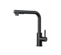 FORIOUS Rubinetto Lavello Cucina Nero, Miscelatore Cucina con Doccetta Estraibile Acciaio Inox Ad Alta Pressione Orientabile a 360°