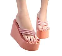 FORKIS Infradito Donna Donne Fashion Slifors Teli Super Alti Flip Spiaggia Flop Morbidi Eva Summer Platform Platform Slide 11 Cm Ladies Sandals-Pink 11Cm,6(22.5Cm)
