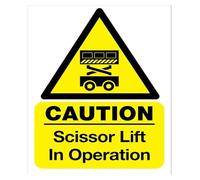 Forklift Raising Load Area Funny Metal Sign For Depot 12x8 Inch