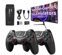Forlarme M22 Retro Game Console -Support to with 30000+ Classic Games, 8K HD HDMI, Plug and Play Game Console, Upgrade Dual Wireless Controllers Gift for Teen and Partner Black