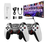 Forlarme M22 Retro Game Console -Support to with 30000+ Classic Games, 8K HD HDMI, Plug and Play Game Console, Upgrade Dual Wireless Controllers Gift for Teen and Partner White