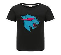 Forlcool YouTube Game Merch Ragazzi Ragazze Tshirt Estate 100% Cotone Top tees, Nero , 9-10 Years