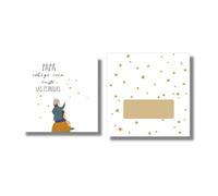 Forletter - Biglietto d'auguri 15 x 15 cm Babbo Natale stelle