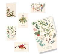 Forletter - Confezione da 10 biglietti natalizi, 11,5 x 17 cm, Ornaments