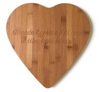 Forlive Tagliere in Legno di bambù a forma di Cuore dimensione 30x30x1,2 cm