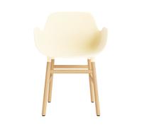 Form Sedia da Pranzo con Braccioli Crema/Rovere