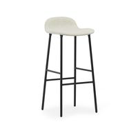 Form Sgabello da Bar 75 cm Acciaio Nero /Linea Principale Lino MLF20