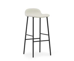 Form Sgabello da Bar 75 cm Acciaio Nero /Linea Principale Lino MLF20