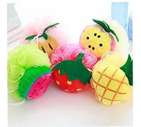 Forma 1pc Morbida Frutta Vasca Puff Bagno Doccia Spugna Delle Ragazze Del Corpo Di Schiuma Sfera Della Bolla Netto Corpo Bambini Scrubber Stile Casuale