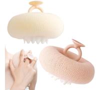 Forma a girasole | 2 in 1 luffa | 2 pezzi ventosa spazzola per il lavaggio in rete per bambini adulti viaggio casa hotel spa dopo l'allenamento tempo del bagno