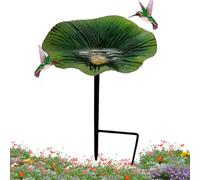 Forma A Mangiatoia Per Uccellini Da Esterno, 25×14cm Abbeveratoio Per Uccelli Con Asta, Iron Material And Covered With Waterproof Coating, Can Be Directly Inserted Into The Ground