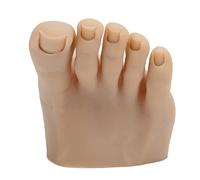 Forma a mezzo piede in silicone di tono scuro, per la visualizzazione della punta delle unghie e la pratica dei pigmenti, riutilizzabile (Derecha 3C8941752F)