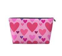 Forma d'amore rosa, Borsa da toilette Borsa per trucco Borsa per cosmetici Borsa da toilette da viaggio portatile