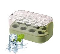 Forma Del Cubo Di Ghiaccio Con Coperchio-pazzo A Muffa, Semplicemente Premere, 8 Scomparti, Coperchio Per La Protezione Delle Perdite, Forma Rapida E Risparmio Di Spazio Per Cocktail E Whisky (verde)