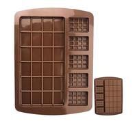 Forma della barretta di cioccolato - Silicone 6x8 Soggetti Rettangolare Deep Chocolate con | Tuttavia, forma in silicone per barre riempite, cubetti di ghiaccio, fusione, cucina fai da te