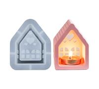 Forma della casa in silicone - Forma di irrigazione fai -da -te per e cemento | House creativa in silicone | Lacrima -forma resistente per progetti artigianali | Forma decorativa riutilizzabi