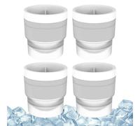 Forma Della Palla Di Ghiaccio - Cubette Di Ghiaccio A Di Silicone Riutilizzabili | Forma Rotonda Di Per I Cocktail Di Vino Whisky | Facile Da Trovare Facile Da Pulire | Ideale Per La Cel
