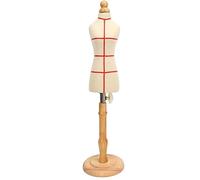 Forma di Abito da Donna, Modello di Abito da Donna Regolabile Torso con Corpo di Manichino in Legno di Faggio con Base in Legno Stabile per Espositore di Gioielli, Espositore
