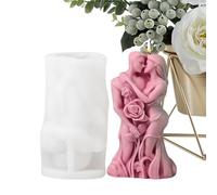 Forma di candela di coppia 3D - Forma di amante coccole, design in silicone per San Valentino, strumento di artigianato artistico | Accessorio elegante in silicone per candele, saponi, cioccolatini