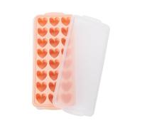 Forma di cubetti di ghiaccio a forma di cuore, reutilizzabile,contenitori per cubetti di ghiaccio con coperchio, impilabile, per cocktail, birra, vino e snack per bambini inclusi (rosa, forma di cuore