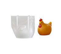Forma di gallina a forma di candela, silicone alimentare, decorazione creativa per la casa, strumento artigianale per feste, compleanni, feste, ornamenti