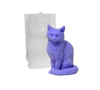 Forma di gatto 3D Silicone - Cat di forma colata, harz fai da te | Forma d'arte in silicone decorativo per Harz Casting Creative Candle Forme per miniature con gatto Sculpture fo