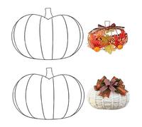 Forma di ghirlanda di zucca 2 pezzi in metallo filo di zucca giardino floreale cornice ghirlanda di metallo arte metallico decorazioni di in tutti i santi decorazioni