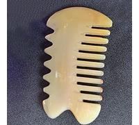 Forma di pettine in corno naturale Gouache Strumento di massaggio Gua Sha Testa Corpo Meridiano Raschiando Agopuntura Rilassamento muscolare 1 pezzo