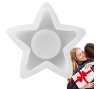 Forma Di Resina Di Tealight A Forma Di Calotta A Candelatura In Silicone Per Clentes Votivi Decorativi | Epossido Con Design Del Cuore Della Luna A Stella, Scatola Di Gioielli Fai -da -te, Contenitore