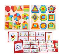 Forma di smistamento di legno puzzle - a forma di Attività per bambini sicuri colorati, vernice non tossica, bordi lisci, forme di presa facili | Per i più piccoli, il gioco in classe, l'a