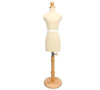 Forma Femminile Abito 50-56cm Regolabile Corpo Forma Abito Manichino con Base di Legno, Cucire Modello Display Abito Femminile per Abbigliamento Abito Gioielli Display(25cm)