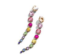 Forma geometrica di orecchini lunghi con nappe con cristallo di temperamento Baitao personalità pendente dell'orecchio gioielli di moda design professionale