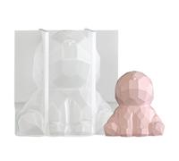 Forma in silicone a forma di coniglio | Simpatiche forme geometriche in silicone 3D Accessori per feste autunnali, forma di candela con coniglietto pasquale | Per le vacanze ufficio casa scuola camera
