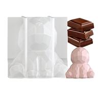 Forma in silicone a forma di coniglio - Stampo in silicone 3D con taglio geometrico carino | Forma di candela con coniglietto pasquale - Per le vacanze ufficio casa scuola camera da letto e scrivania