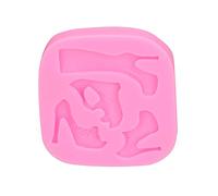 Forma in silicone dal design a tacco alto, forma da forno multiuso per cioccolato, sapone e artigianato, forma in silicone resistente al calore da 56 g per uso domestico