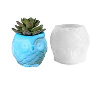 Forma in silicone per fioriere - forme decorative per vaso di fiori, forma moderna in silicone per fioriere | Gufo a forma di vaso succulenta, forma di fioriera fai da te per l
