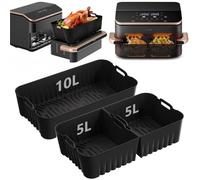 Forma in silicone per friggitrice ad aria accessori per COSORI Blaze TwinFry XXL 10L, 3 pezzi forma in silicone per Airfryer per COSORI TwinFry 10L, accessori per friggitrice ad aria COSORI 10L Air